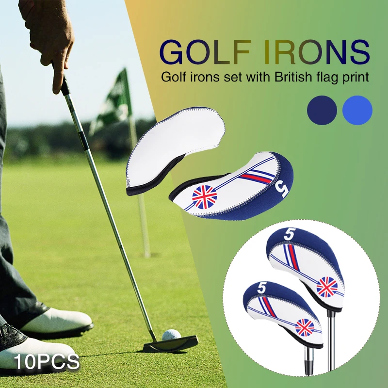 Прочный знак Железный контейнер для хранения Putter Head Cover Putter Cover Чехол для клубных видов спорта 10 шт. нейлоновый чехол для гольфа