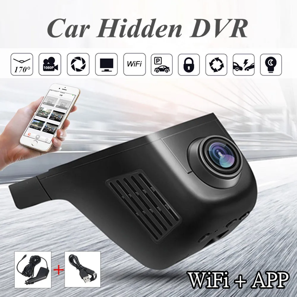 Ультра темная Улучшенная Прозрачная Ночная ЗАПИСЬ СКРЫТЫЙ автомобиль HD 1080P wifi DVR камера автомобиля видео рекордер камера ночного видения# P20