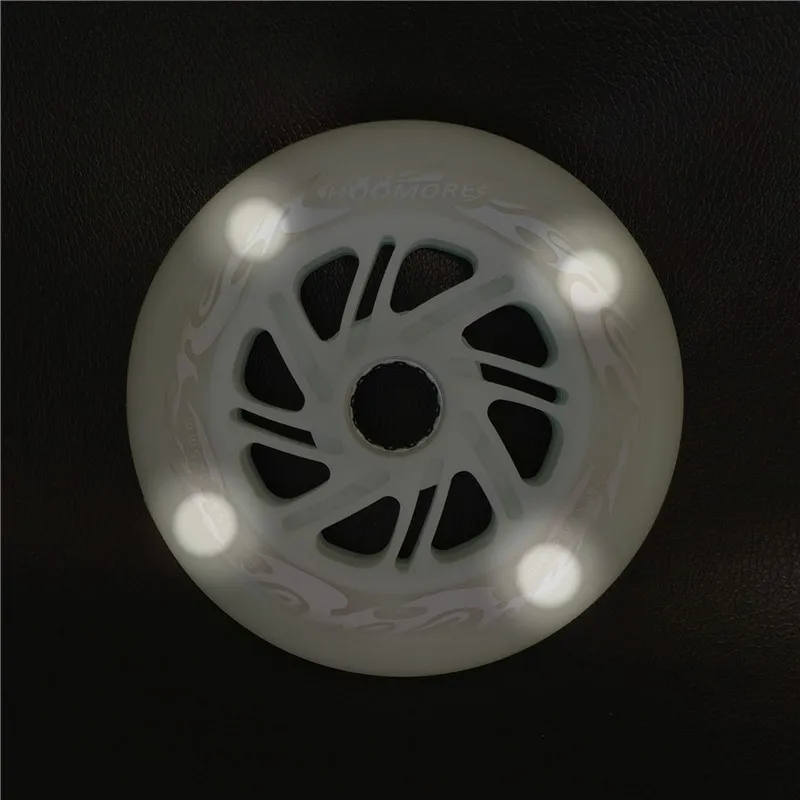 

125mm Marathon Skating Wheels LED Flash Shine Roller Rodas for 3X125mm Inline Speed Skates 3-wheels White Red Blue Green 6 pcs