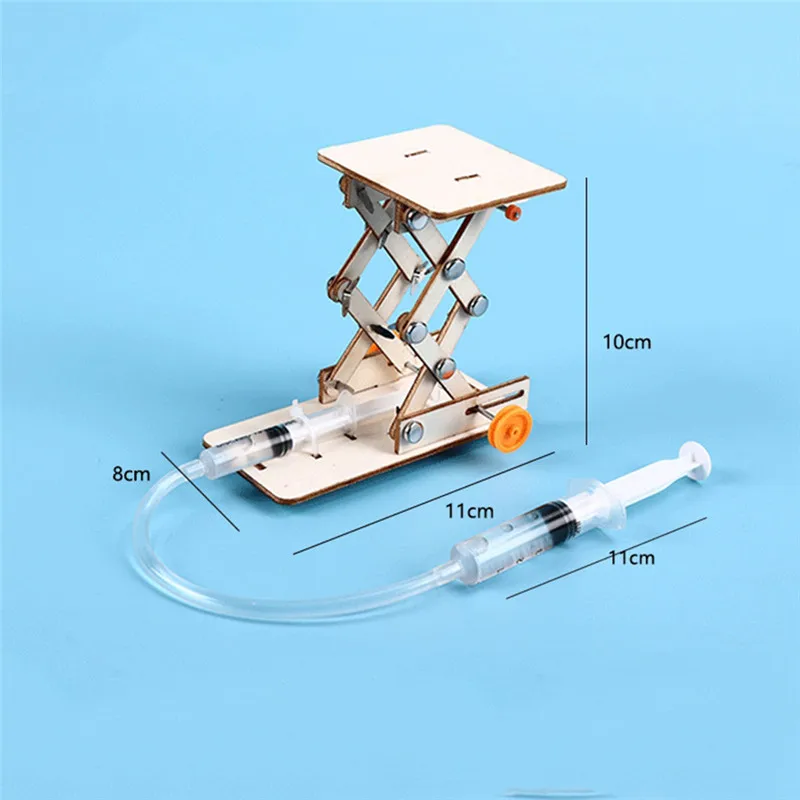 

Fun Kids Scientific Toys Syringe Hydraulic Experiment Lift Table Projects Physics Teaching Aids DIY Science Educational Kit