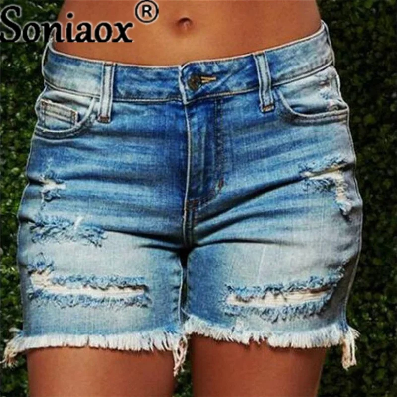 2021 Summer Hot Shorts Women Jeans High Waist Denim Shorts Fringe Frayed Ripped Denim Shorts For Ladies Jean Shorts With Pockets