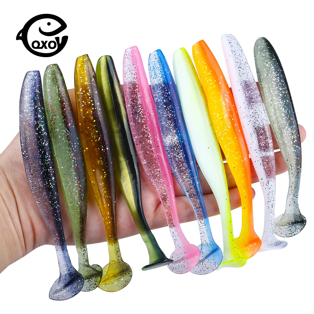 QXO 10pcs/Lot 7cm 10cm 13cm Soft Worm Lures Silicone Bait Sea Fish Pva Swimbait Wobblers