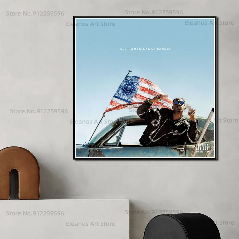 Z120 All-Amerikkkan Настенная картина в стиле рэп хип-хоп | Дом и сад