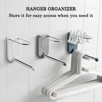 

Hanger Storage Artifact Stainless Steel Free Punch Saving Wall Hanging Clip Convenience household products practical durable