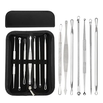 

8pcs/set Blackhead Remover Acne Removal Tool Comedone Pimple Blemish Extractor Needles Face Deep Pore Cleaner Skin Care Tool