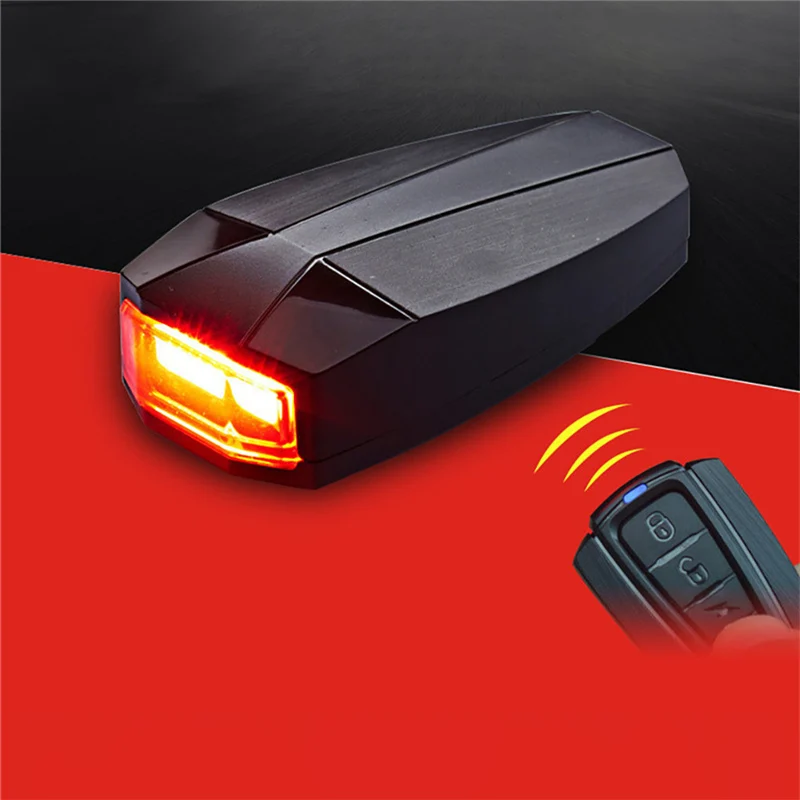 A6 bicycle taillights USB charging mountain bike lights wireless intelligent remote control burglar alarm speakers lights 30A17 (7)