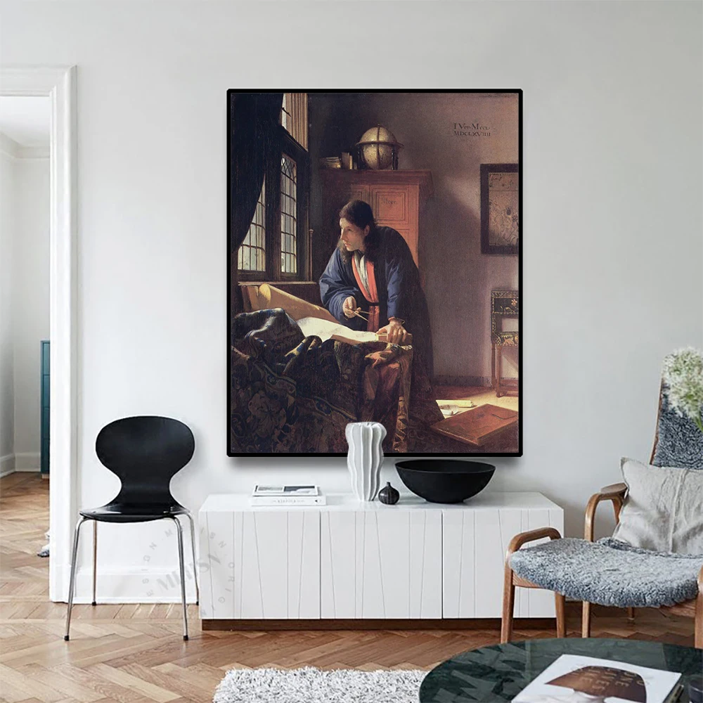 Cassisy холст искусство маслом geoгеограф johannjohannes · Vermeer художественный плакат