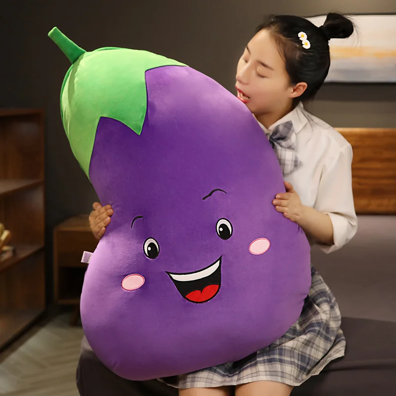 

1pc 75/100CM Cartoon Vegetables Plush Toys Cute Soft Simulation Carrot Eggplant Chili Corn Plant Pillow Stuffed Dolls for Kids