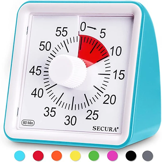 Temporizador Visual de 60 minutos, reloj de cuenta atrás para aula,  temporizador silencioso para niños y adultos, gestión del tiempo,  temporizador analógico, Gadget de cocina - AliExpress