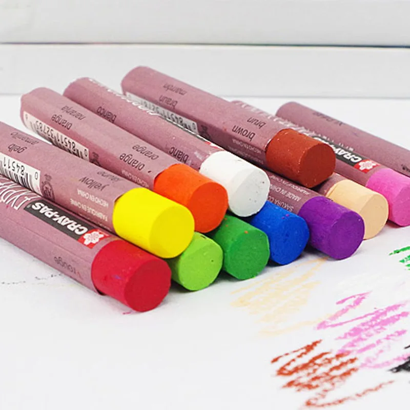 1Set Sakura Cray-Pas Expressionist Oil Pastel XLP 12/16/25/36/50 Assorted Color Optional Children Graffiti Color Crayon Suit