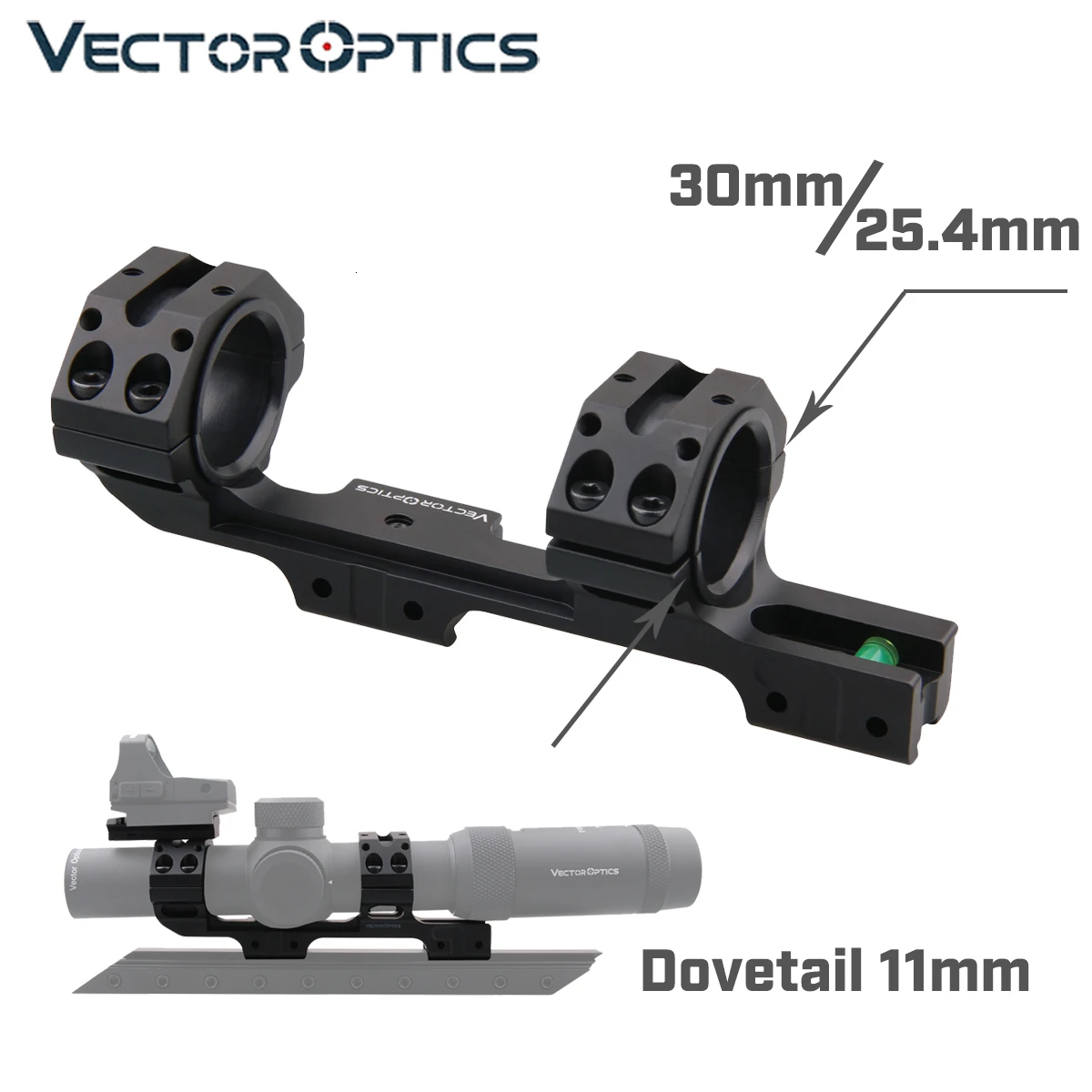 Крепление кольцо Vector Optics 1 дюйм 25 4/30 мм с стопорным штифтом|Кронштейны и