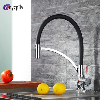 

Chrome Black Hose Faucet Kitchen Sink Tap Polished 360 Rotatable Kitchen Mixer Tap Single Lever Kitchen Mixer Spiral Sprin