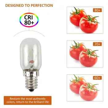 

Appliance Light Bulbs High Brightness Bulbs for Kitchen Refrigerator Microwave Ovens 10W E12 110V
