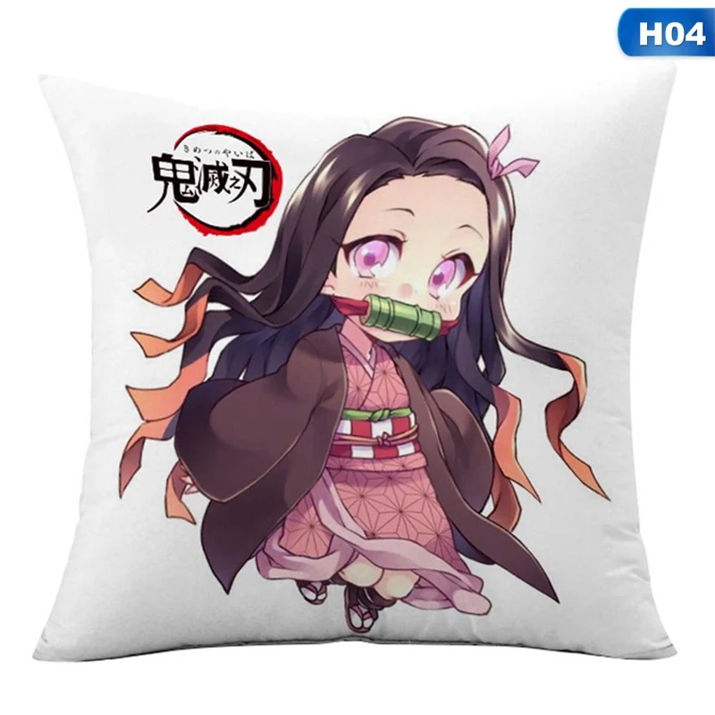 Demon Slayer Kimetsu No Yaiba аниме двусторонний чехол для подушки - Цвет: 04