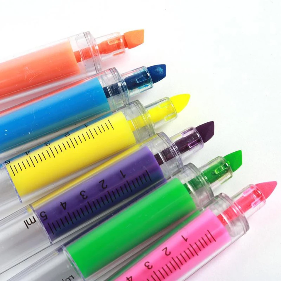 ZGTGLAD-1Pc-Random-Color-Syringe-Highlighter-Pen-Plastic-School-Office-Nurse-Doctor-Student-Novelty-Christmas-Party (5)