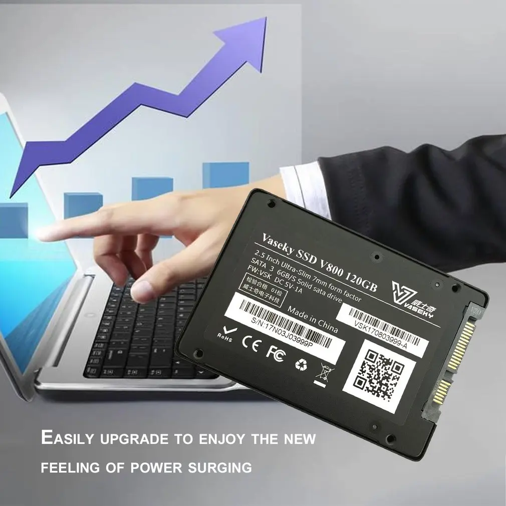 Vaseky V800 120G тонкий корпус ультра дизайн SSD жесткий диск мини SATA твердотельный