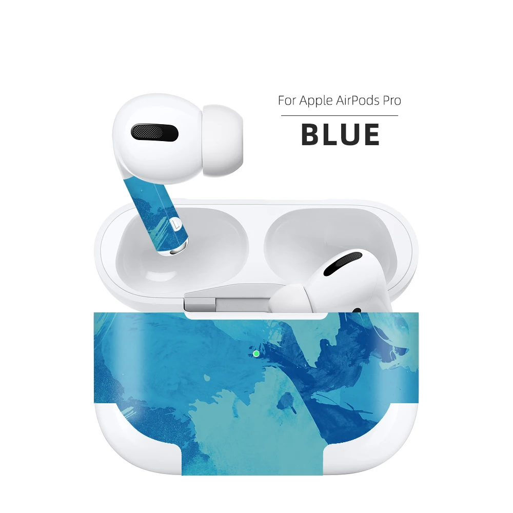 Великолепная защита от пыли для Apple AirPods 3 2 1 чехол, коробка, наклейка, Пыленепроницаемая внутренняя Защитная пленка для Air Pods pro 3, чехол, наклейка s - Цвет: A Blue Airpods 3