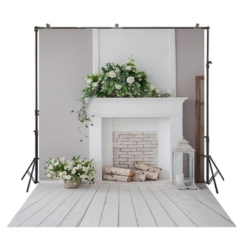 

HUAYI white wall and wooden floor backdrop furniture props photography wedding photography back drop W-3748