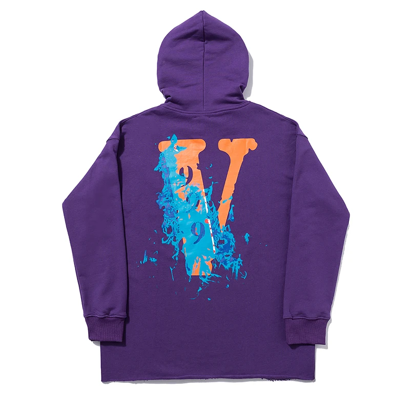 Мужская толстовка с капюшоном VLONE 999 хлопок одежда свитшот женская уличная в