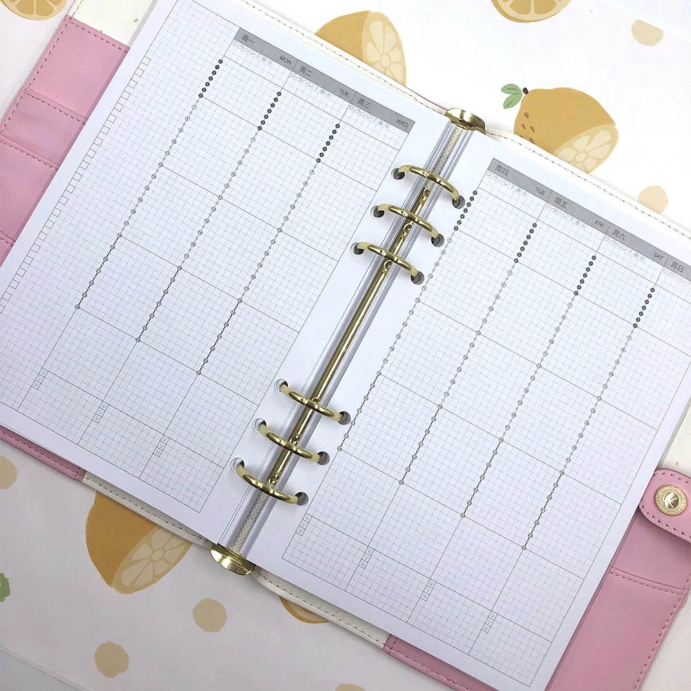 

Lovedoki 2020 Year Undefined Date Self-planning Filler Paper for A5 Filofax Spiral Notebook Yearly Monthly Weekly Planner Refill