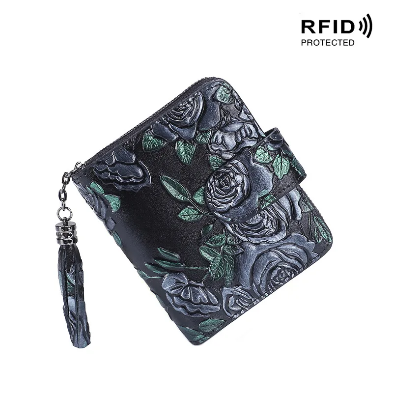 RFID натуральная кожа женский кошелек большой емкости Многофункциональный кошелек для монет мульти-карта положение кредитный держатель для карт женская сумка-клатч