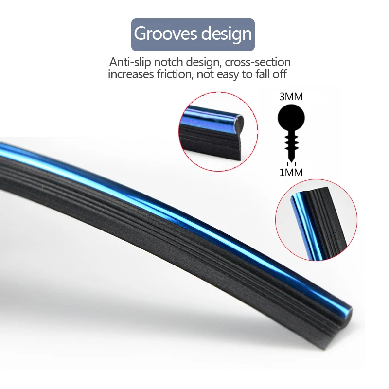 Protezione Del Bordo 14.8ft Della Portiera Dell'auto Nero Senza Colla Modanatura Del Bordo Della Port Ttyaoombkn7s1c5h2b6b - Foto 2