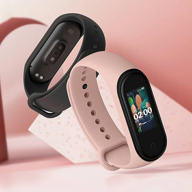 Новейший Xiaomi mi-браслет 4 Smart mi Band 4, браслет, пульсометр для фитнеса, 135 мА/ч, цветной экран, Bluetooth 5,0