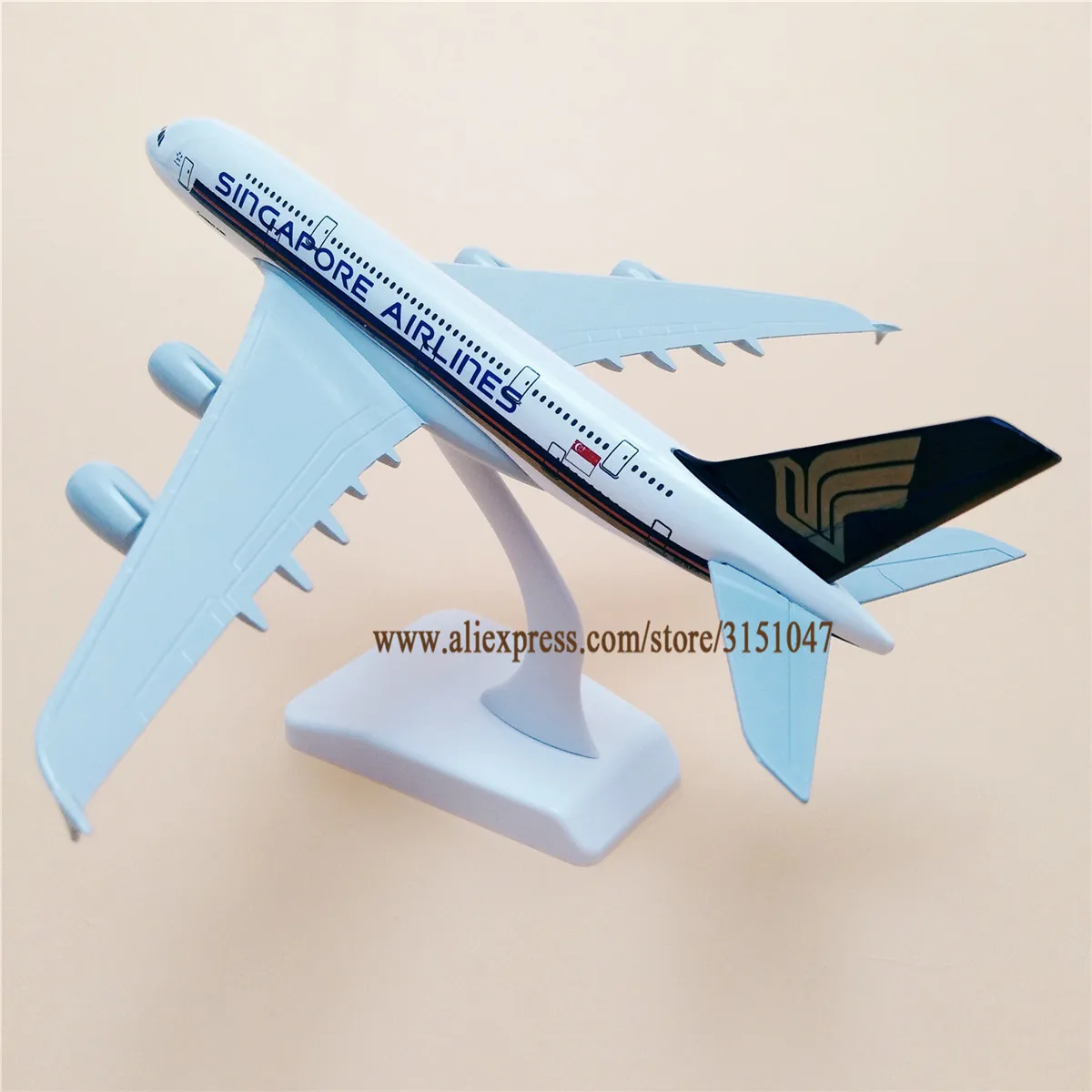 20 см модель воздушного самолета из металлического сплава Singapore Airlines A380 Airbus 380 Airways