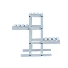 1pc rack de armazenamento de madeira vaso de flores rack titular casa plantas verdes vaso de flor titular para casa (branco)