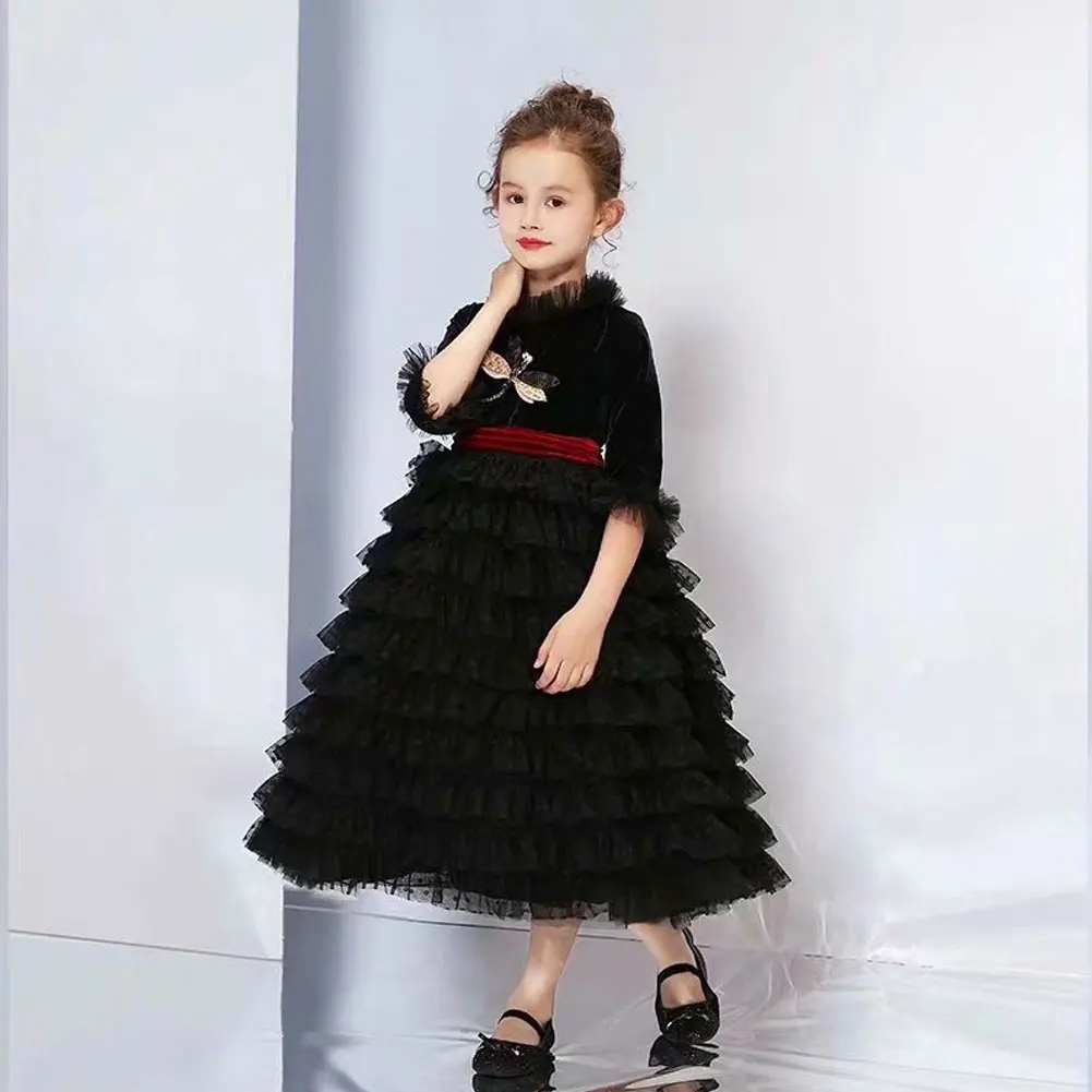 Модное семейное платье для мамы и дочки; одинаковые вечерние платья-пачки макси для женщин и девочек