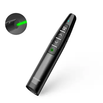

Wireless Presenter, BYEASY Presentation Clicker with Green Laser Pointer for Presentations 100 ft RF 2.4GHz PowerPoint Clicker