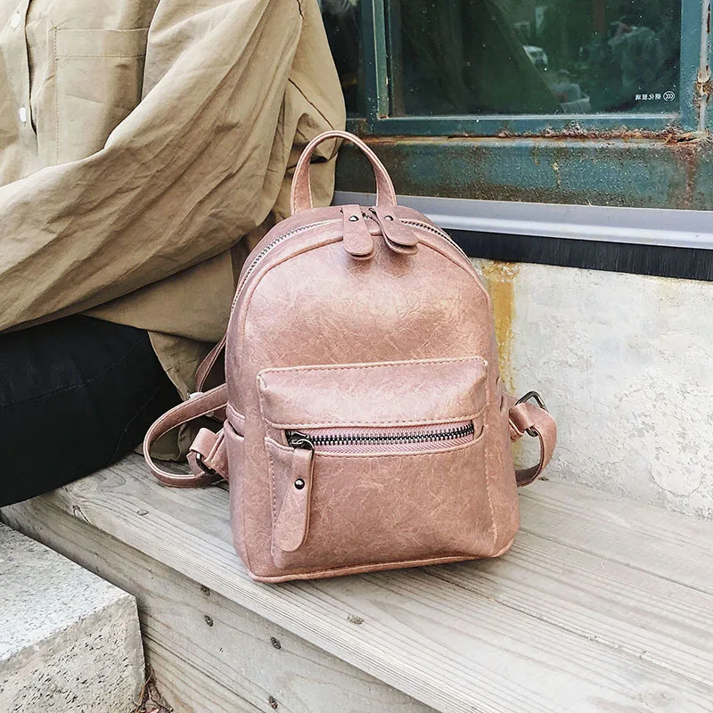 

2019 New Designer Fashion Women PU leather Backpack Mini Soft Touch Multi-Function Small Backpack Female Ladies Shoulder Bag
