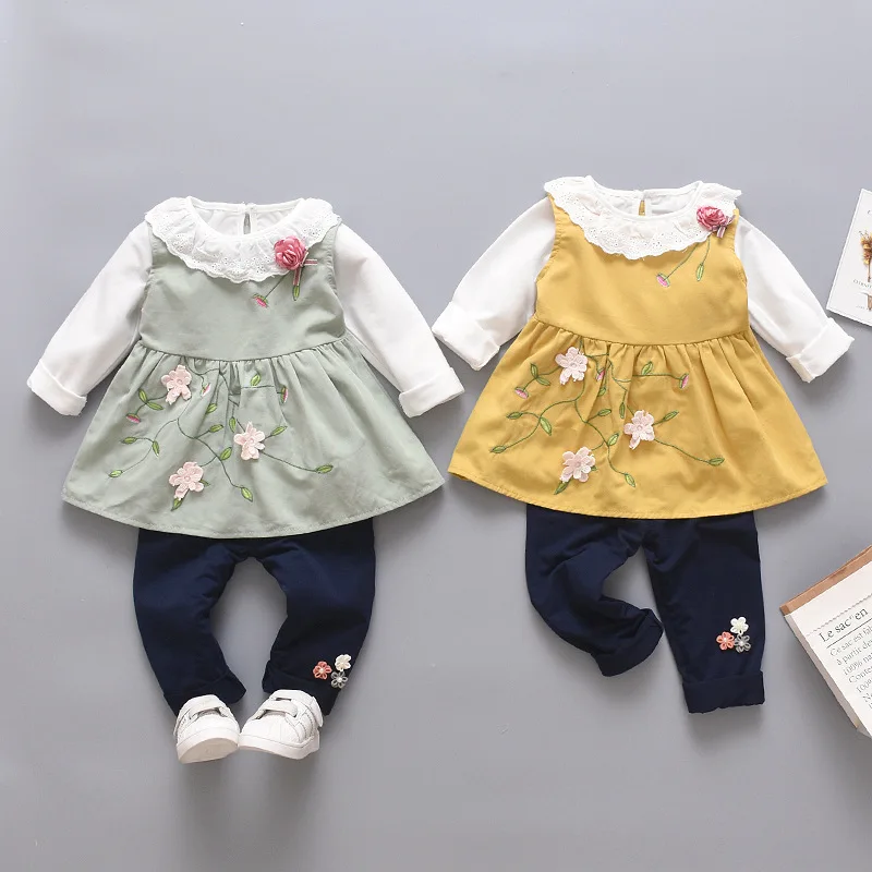 

Spring Children Baby Boys Girls Cotton Clothes Printing Vest Long Sleeve Pants 2pcs/Set Toddler Fashion Clothing Kids Tracksuits
