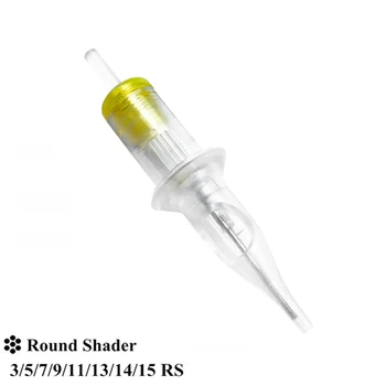 

BIGWASP 20Pcs/Box 4th Generation Standard Transparent Tattoo Needle Cartridges - Round Shaders 3/5/7/9/11/13/14/15RS