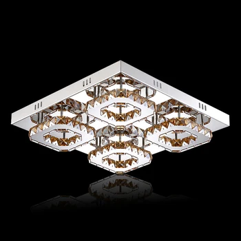 

LED Square Crystal Ceiling Lamp Modern Indoor Lighting 12W Aisle Corridor LED Ceiling Light Home Decoration for Living Room