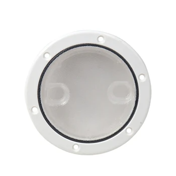 

Plastic 4 Inch White Round Transparent Inspection Hatch Deck Cover Corrosion Resistant for Marine Boat Yacht RV Truck
