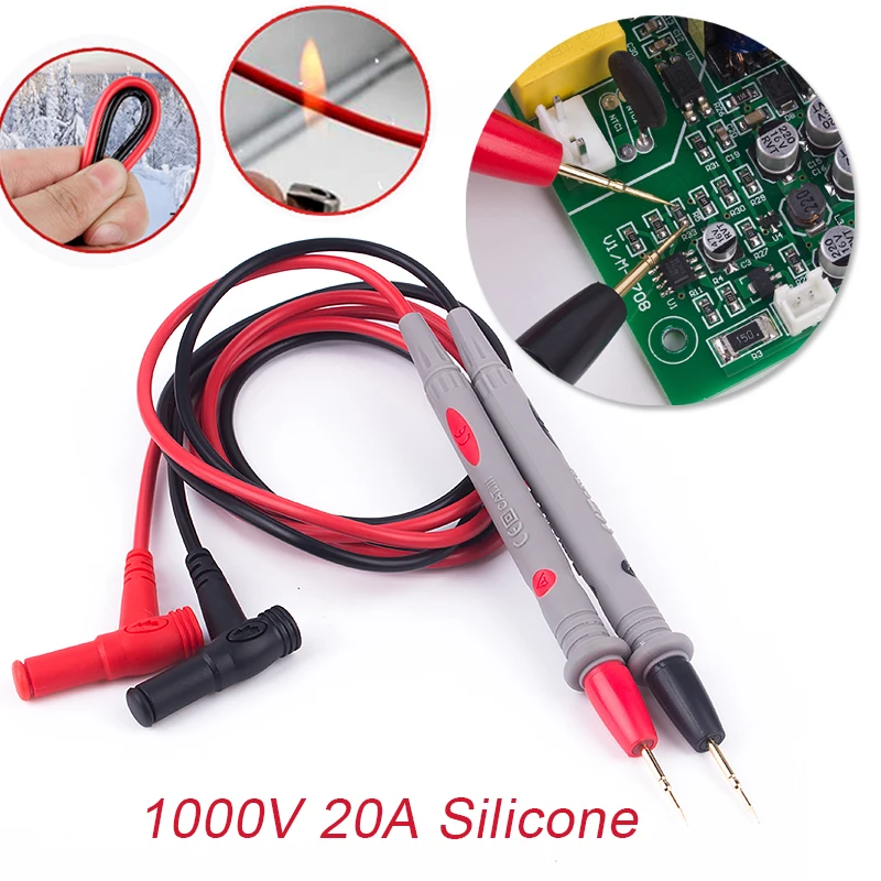 

Silicone Universal Multimeter Pens for Multimeter Digital Multimetro Cable Meter Needle Point Test Cord Probe Wire Pen Cable
