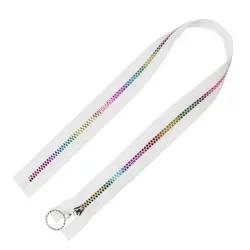 Colorful Zipper Closure for DIY Projects - 1 Piece, Black & White, Multiple Lengths - Ideal for Wallets, Bags, and Shoes (White)