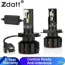 Zdatt H7 H4 Светодиодные Автомобильные фары H11 H8 H9 HB3 HB4 9005 9006 Canbus 100 Вт 12000LM 12V 6000K ходовые огни автомобилей Авто Лампа