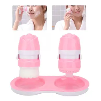 

Portable Facial Cleaning Brush Manual Deep Cleansing Face Pore Massage Brush Set Pink Color Facial Cleaning Tool Set Beauty