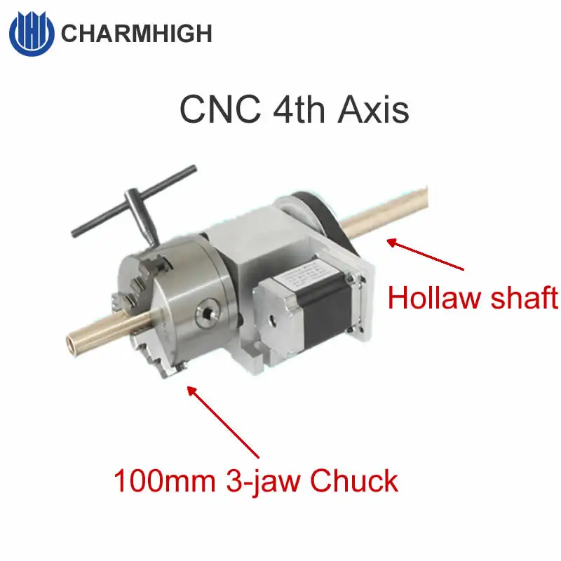 Free shipping K11-100MM 3 jaw hollow shaft 4th axis CNC dividing head/ Rotary for cnc router 3D engraving | Инструменты
