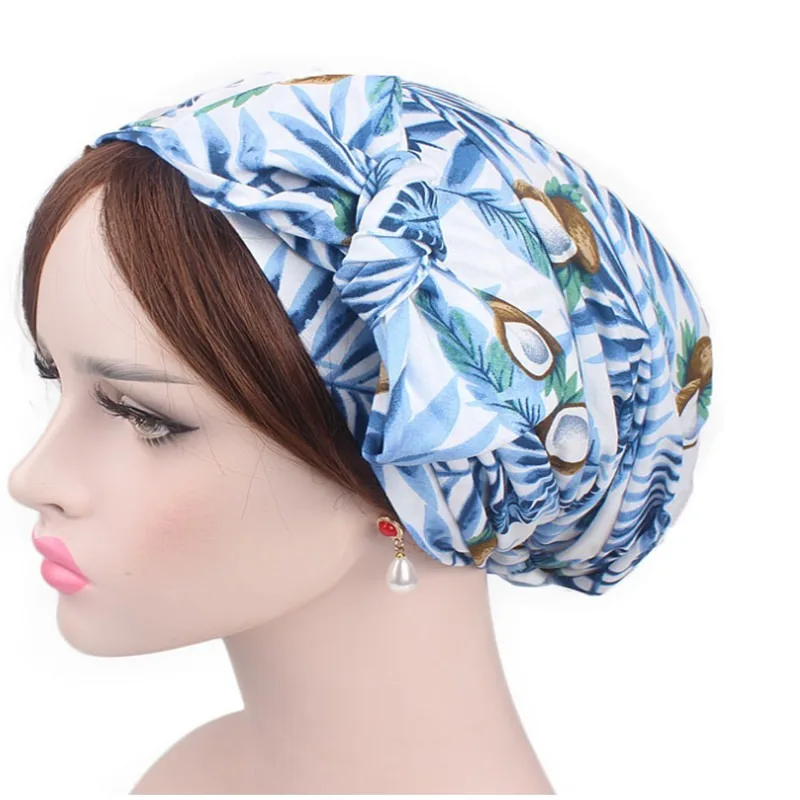 

Cotton Head Scarf Chemo Cap Headband Head Wrap Hair Loss Cap Bowknot Turban New Floral Summer Holiday Women Bandanas