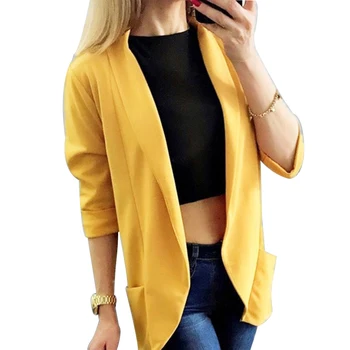 

Hirigin Plus Size Women Fashion OL Long Sleeve Slim Fit Blazer Suit Jacket Coat Outwear