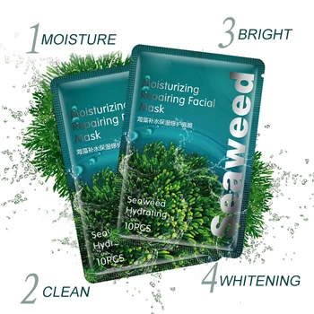 

30ml 10 Tablets 1 Box Seaweed Moisturizing and Repairing Mask Oil Control Moisturizing Blood Orange Mask Cosmet