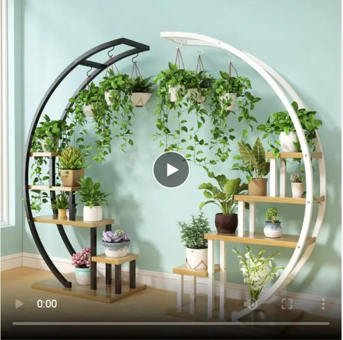 

new cheap Flower shelf home multi-storey indoor space wrought iron flower stand multi-layer living room balcony flower pot shelf