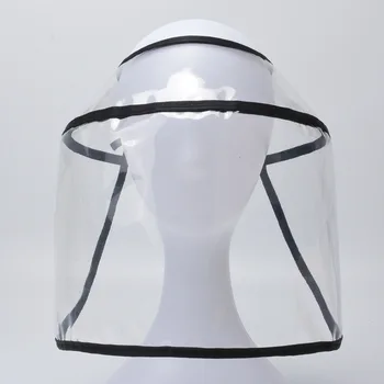 

Protective Transparent Mask With Removable Protection Cap Anti-fog Anti Dust Saliva Face Masks Windproof Fisherman Hat