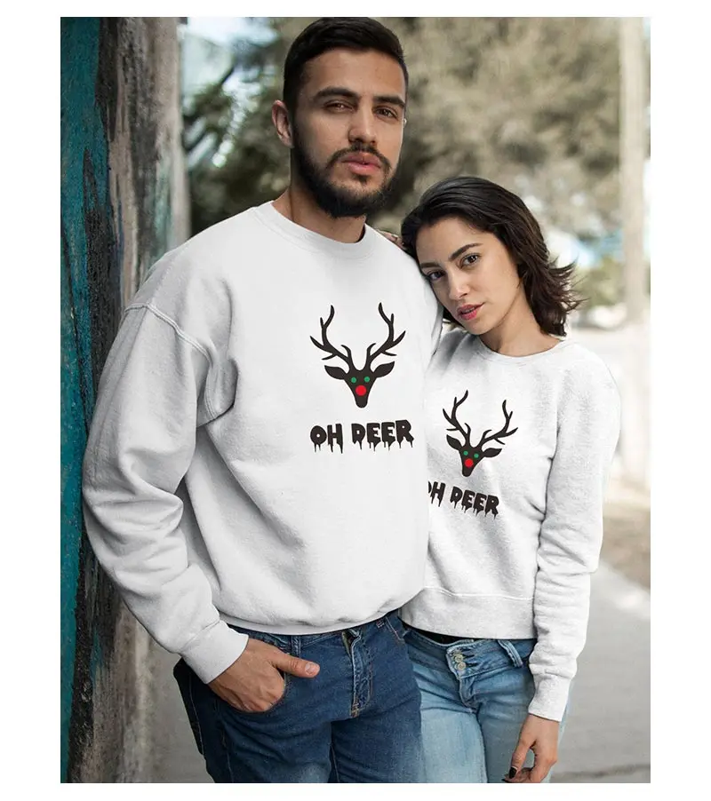 MVUPP oh Deer Рождественская Толстовка Одинаковая одежда для мамы и дочки, папы и сына одежда для мамы и меня одежда для всей семьи
