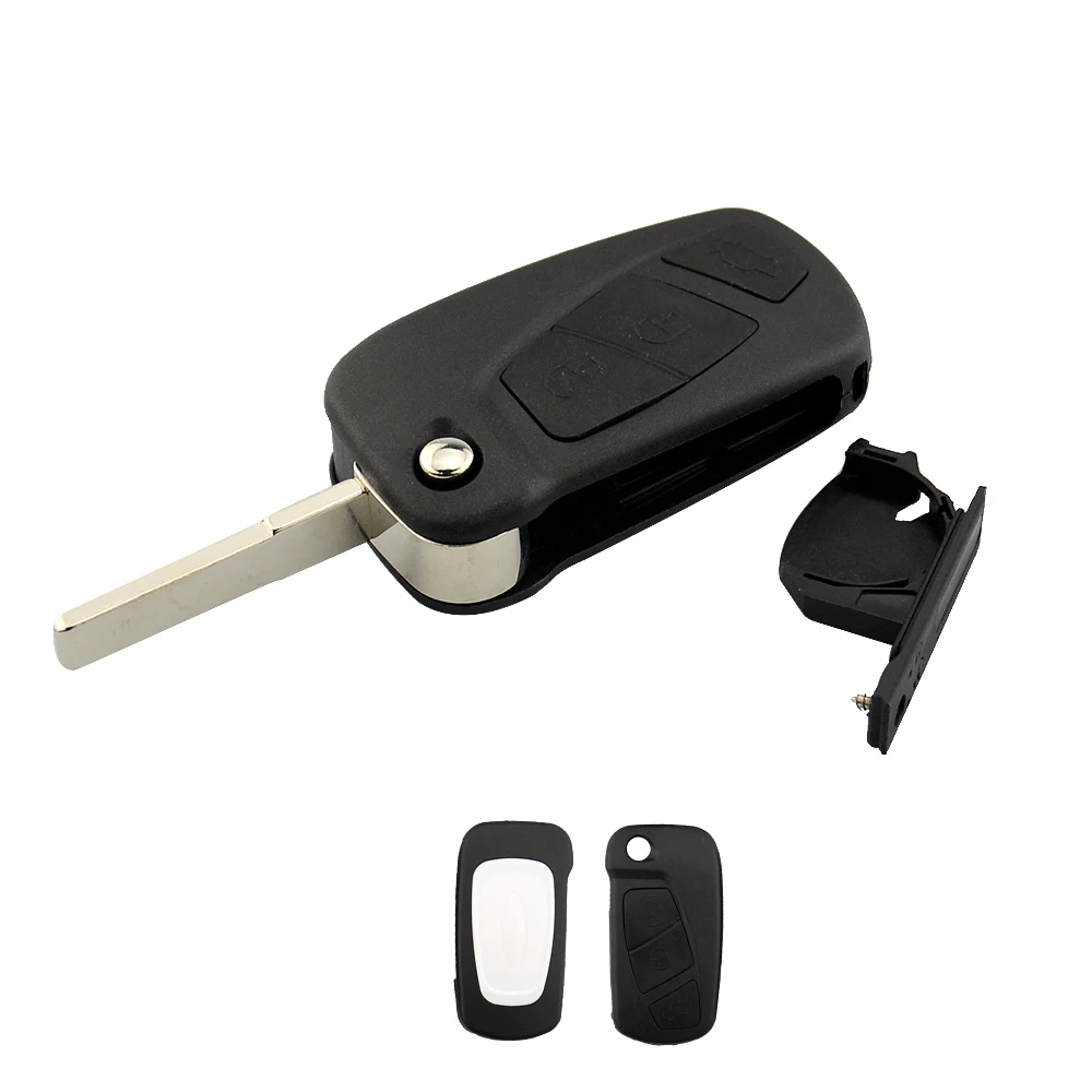 Сменный Чехол-книжка OkeyTech для автомобильного ключа для Ford KA, 3 кнопки дистанционного управления, складной чехол-держатель для ключей