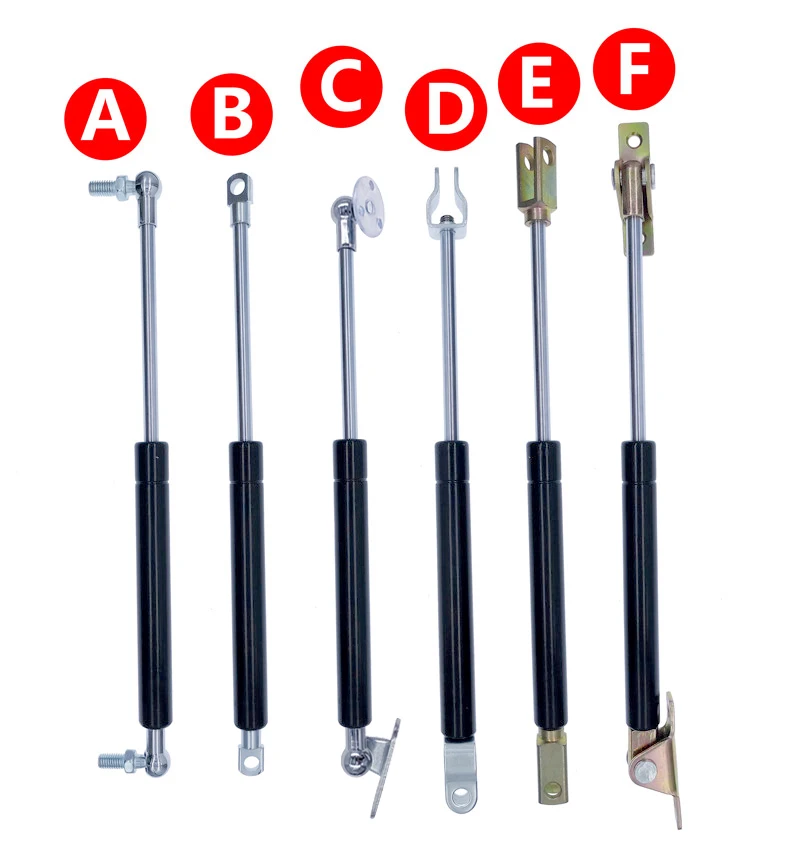 18*8 가스 봄 접이식 힌지 50N-500N/5kg-50kg 포스 리프트 지원 스트로크 거리 200mm 구멍 센터 거리 500mm