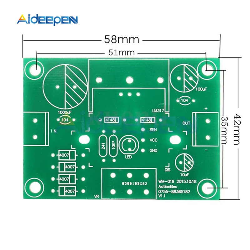 AC 27 V/DC 40V LM317 регулируемый регулятор напряжения понижающий модуль питания доска Электронный комплект костюм DIY с светодиодный дисплеем